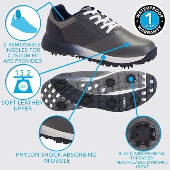 NWOT TGW Power Grip Golf Shoes Size 9 - Picture 10 of 10